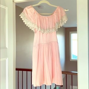 Altar’d State Light Pink Off the Shoulder Dress